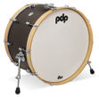 PDP Concept Classic 14x24 Walnut Stain Kick Drum with Natural Stain Hoops