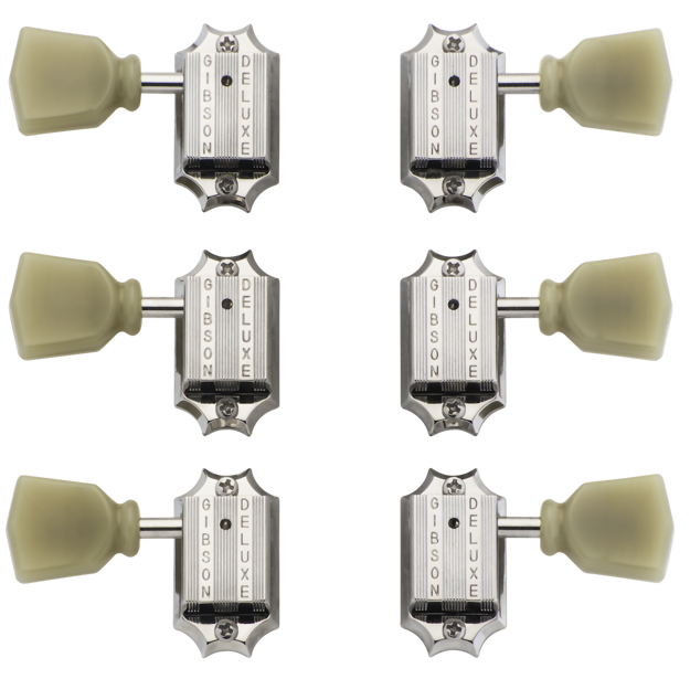 Gibson Deluxe Green Key Tuner Set (Vintage Nickel)