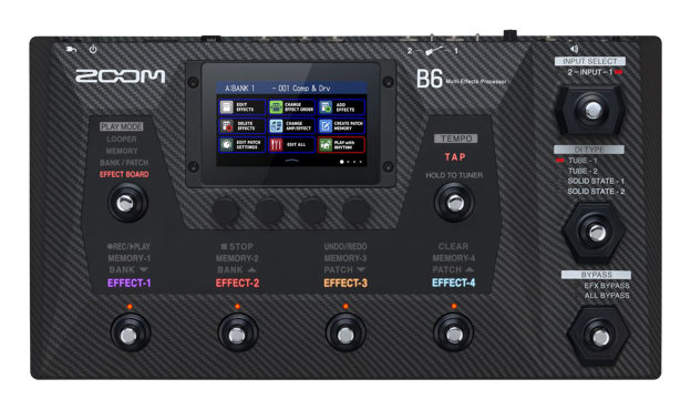 Zoom B6 Bassgitar Multi Effekt Prosessor