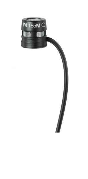 Shure WL185m Lavalier Microphone, Cardioid, Black