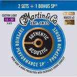 Martin MA535PK Authentic Acoustic SP Phosphor Bronze - Custom Light, 3 Sets
