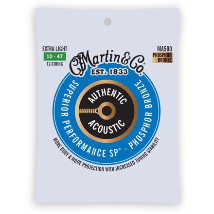 Martin MA500 Authentic Acoustic SP Phosphor Bronze - Extra Light 12-String