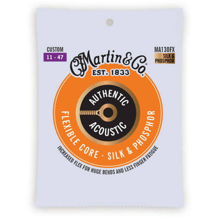 Martin MA130FX Authentic Acoustic Flexible Core Strings - Silk & Phosphor - Custom