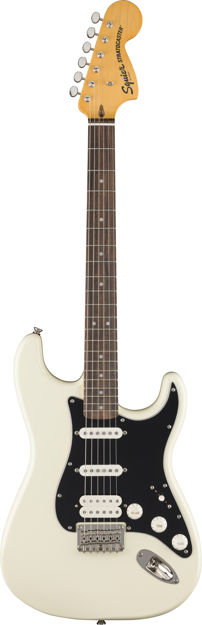 Squier Classic Vibe '70s Stratocaster HT HSS, Laurel Fingerboard, Black Pickguard, Olympic White