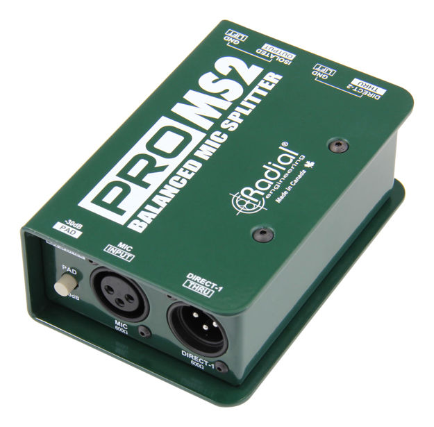 Radial ProMS2 Passive Microphone Splitter