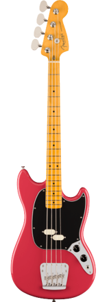 Fender American Professional Classic Mustang Bass, Maple Fingerboard, Faded Dakota Red