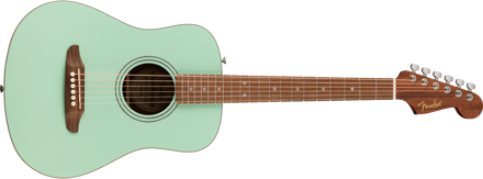 Fender California std Redondo Mini with Bag, Spruce Top, Surf Green
