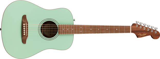 Fender California std Redondo Mini with Bag, Spruce Top, Surf Green