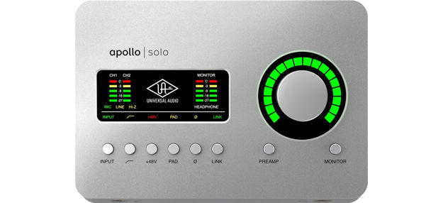 Universal Audio Apollo Solo,x2 Mic, x1 DSP, USB-C, Heritage Ed.