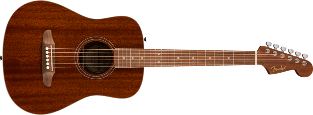 Fender California std Redondo Mini with Bag, Sapele Top, Natural Sapele