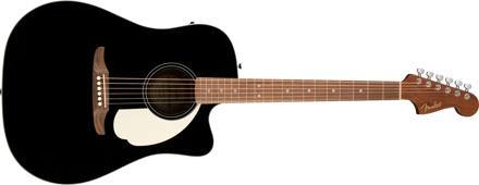 Fender California std Redondo CE, Spruce Top, Ivory Pickguard, Black