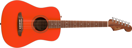 Fender California std Redondo Mini with Bag, Spruce Top, Fiesta Red
