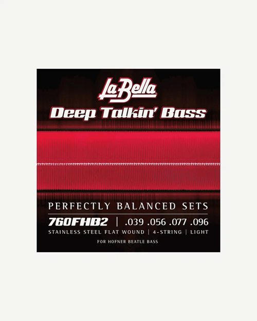 La Bella 760FHB2 Beatle Bass Stainless Steel Flat Wound - 39-96