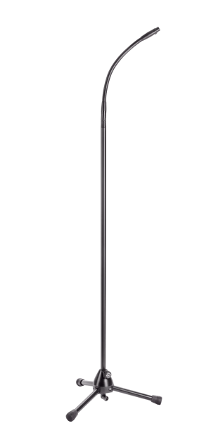 K&M 27500 XLR Microphone stand with gooseneck, black