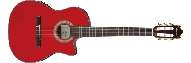 Ibanez GA35TCE-SRR klassisk gitar med mikrofon og tynn kropp