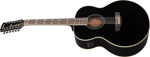 Ibanez AJ7012M1E-BK western-gitar med mikrofon, jumbo 12-strengers