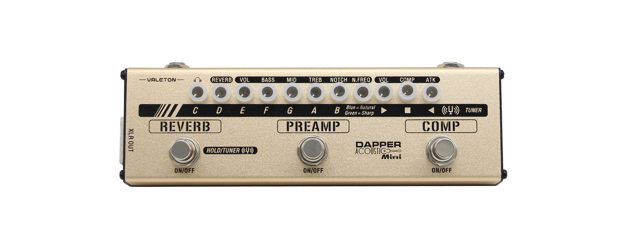 Valeton MES-4 Dapper Acoustic Mini akustisk gitar-multieffekt-pedalboard
