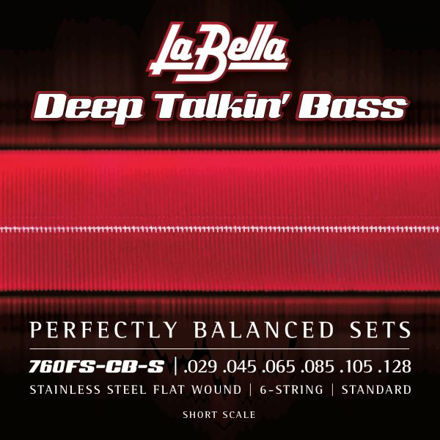 La Bella 760FS-CB-S Deep Talkin' Bass, Flats, 6-String - Standard, Short Scale