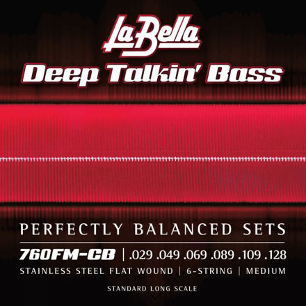 La Bella 760FM-CB Deep Talkin' Bass, Flats, 6-String - Medium 29-128