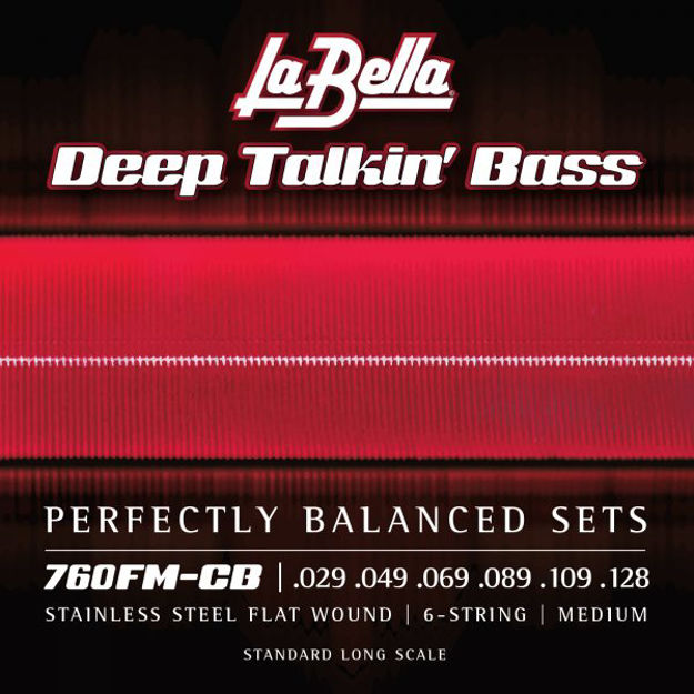 La Bella 760FM-CB Deep Talkin' Bass, Flats, 6-String - Medium 29-128