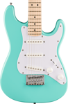 Squier Mini Stratocaster, Maple Fingerboard, White Pickguard, Sea Foam Green