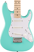 Squier Mini Stratocaster, Maple Fingerboard, White Pickguard, Sea Foam Green