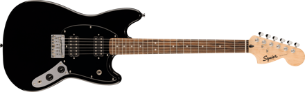 Squier Sonic Mustang HH, Laurel Fingerboard, Black Pickguard, Black