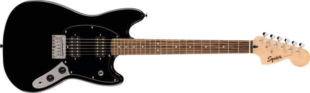 Squier Sonic Mustang HH, Laurel Fingerboard, Black Pickguard, Black