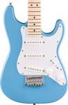 Squier Mini Stratocaster, Maple Fingerboard, White Pickguard, California Blue