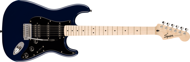 Squier Sonic Stratocaster HSS, Maple Fingerboard, Black Pickguard, Midnight Blue