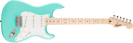 Squier Sonic Stratocaster HT, Maple Fingerboard, White Pickguard, Sea Foam Green