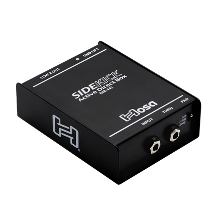 Hosa Sidekick Active DI Box, 1/4 in TS to XLR3M