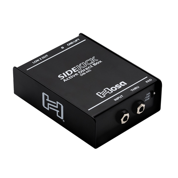 Hosa Sidekick Active DI Box, 1/4 in TS to XLR3M