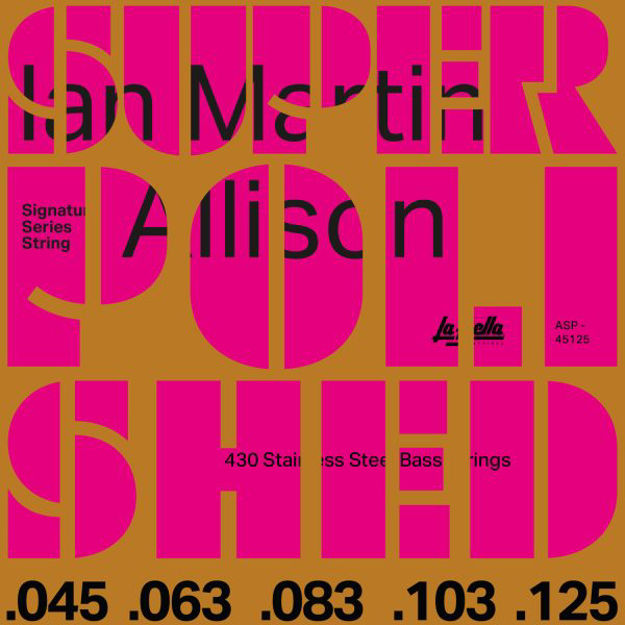 La Bella ASP-45125 Ian Allison Signature Super Polished Set, 5 String Set