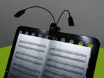 Boston music stand light fixture with 2x 6 LEDs