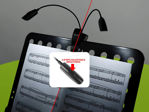 Boston music stand light fixture with 2x 6 LEDs